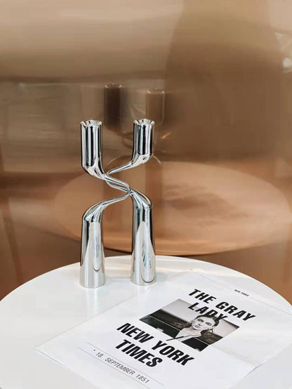 Stainless Steel H-Shaped Candle Holder