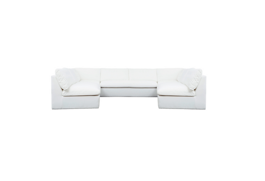 Miles Outdoor Modular 5 Piece White