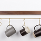 Walnut Wood & Brass Towel Rack