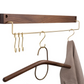 Walnut Wood & Brass Towel Rack