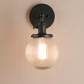 Modern Industrial Ribbed Globe Wall Lights