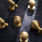 Unique Ball Round Knobs and Pulls - Satin Brass