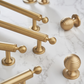 Unique Ball Round Knobs and Pulls - Satin Brass