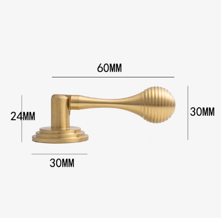 Unique Ball Round Knobs and Pulls - Satin Brass