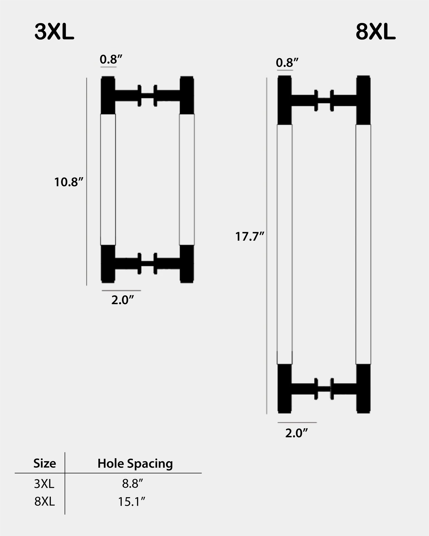 Premium Linear Solid Brass Sliding Door Handles