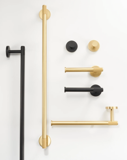 High-Quality Solid Brass Bathroom Accessories - Matte Brushed Brass