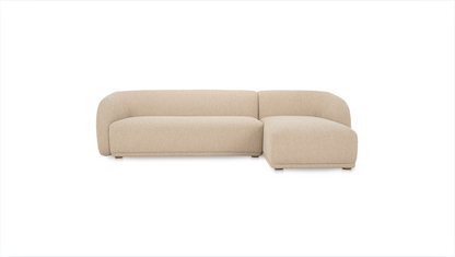 Faye Right Sectional Beige Boucle