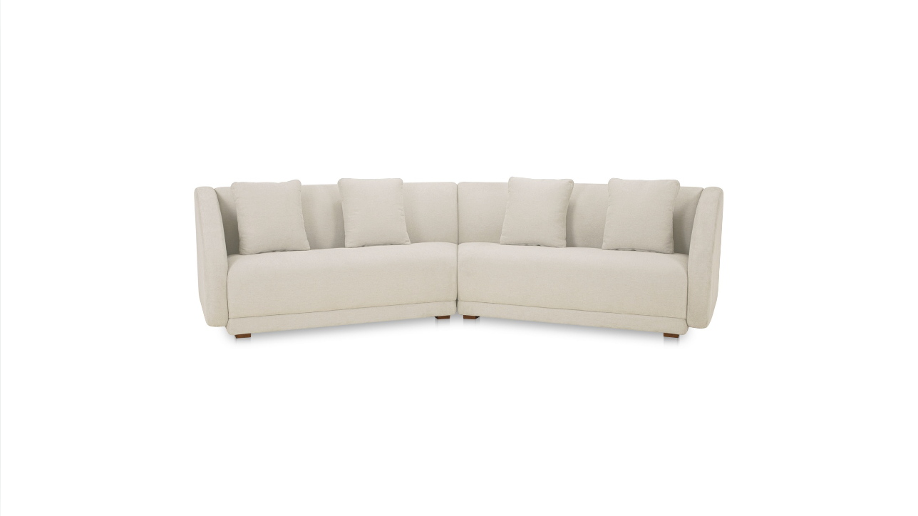 Fraser 2 Piece Modular Sofa White