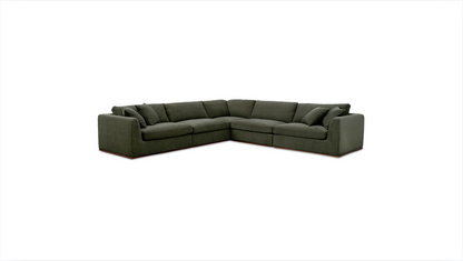 Rue Classic L Modular Sectional Dark Green