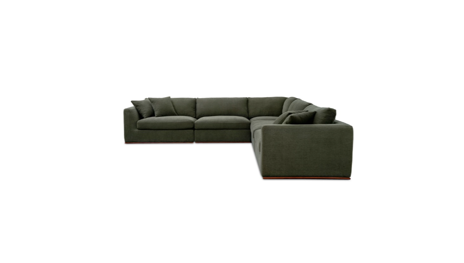 Rue Classic L Modular Sectional Dark Green