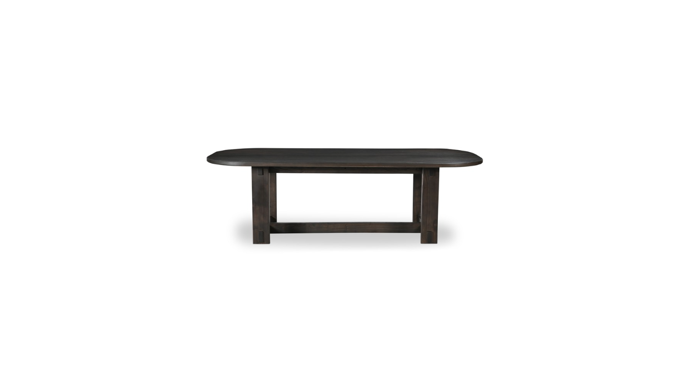 Glenn Oval Dining Table Dark Brown