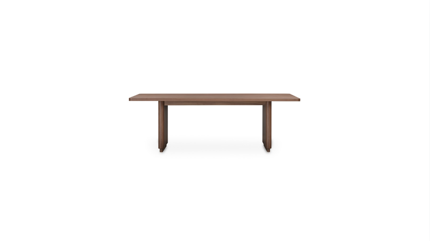 Round Off Small Dining Table Walnut Brown