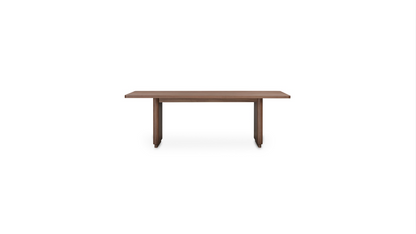 Round Off Small Dining Table Walnut Brown