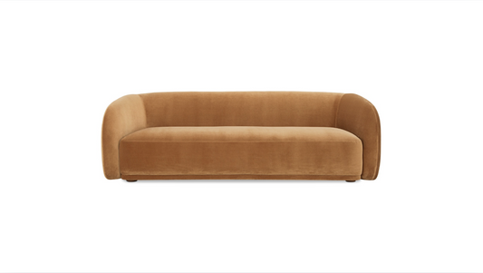 Faye Sofa Tan Faux Mohair