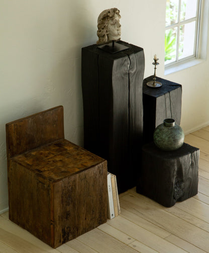 Charcoal Sculpture Pedestal - Tall