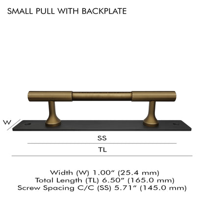 Brass Knob and Pull with Backplate