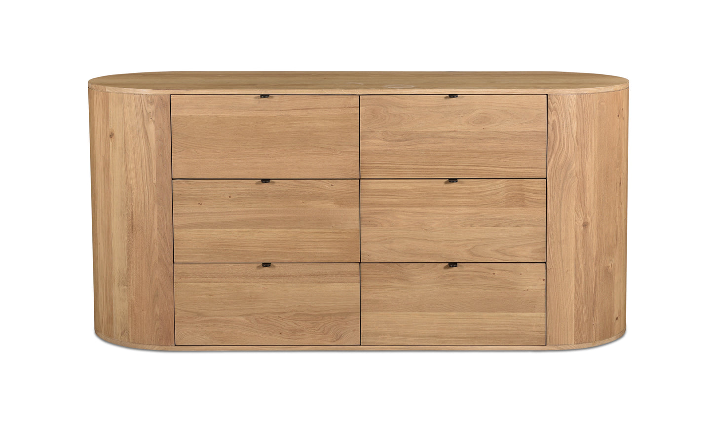 THEO 6 DRAWER DRESSER-NATURAL