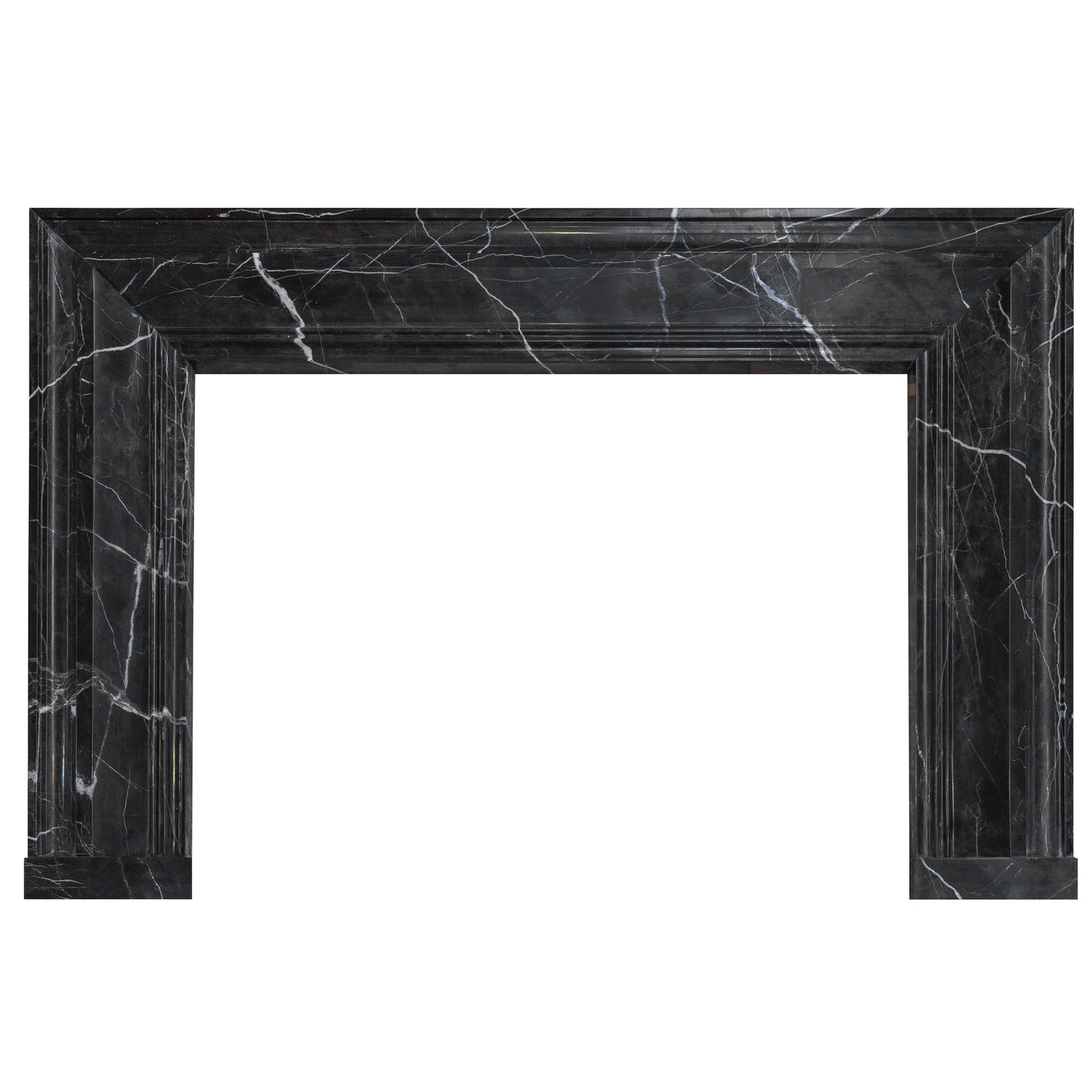 Toros Black Marble Hand-carved Fireplace Mantel Polished (W)49" (H)69"