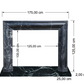 Toros Black Marble Hand-carved Fireplace Mantel Polished (W)49" (H)69"