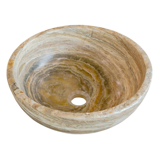 TCSC | Traonyx Natural Stone Above Vanity Bathroom Sink Honed (D)16" (H)6"