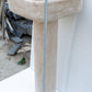 Troia Light Travertine Pedestal Stand-alone Sink Honed and Filled (W)15" (L)16" (H)33.5"