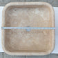 Troia Light Travertine Pedestal Stand-alone Sink Honed and Filled (W)15" (L)16" (H)33.5"