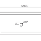 Noce Travertine Rectangular Above Vanity Bathroom Sink Honed (W)16" (L)48" (H)4"