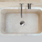 Troia Light Travertine Rectangular Farmhouse Kitchen Sink Honed (W)18" (L)30" (H)10"