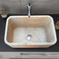 Troia Light Travertine Rectangular Farmhouse Kitchen Sink Honed (W)18" (L)30" (H)10"