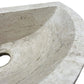 Troia Light Travertine Half Round Wall-mount Bathroom Sink (W)10" (L)16" (H)6"