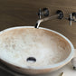 Troia Light Travertine Above Vanity Bathroom Oval Vessel Sink (W)16" (L)21"