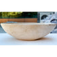 Troia Light Travertine Above Vanity Bathroom Oval Vessel Sink (W)16" (L)21"