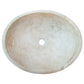 Troia Light Travertine Above Vanity Bathroom Oval Vessel Sink (W)16" (L)21"