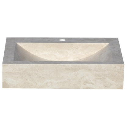 TCSC | Troia Light Travertine Rectangular Kitchen Sink Honed (W)18" (L)21.4" (H)4"