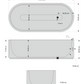 TCSC | Tundra Gray Marble Bathtub Hand-carved from Solid Marble Block (W)29.5" (L)67" (H)19.5"