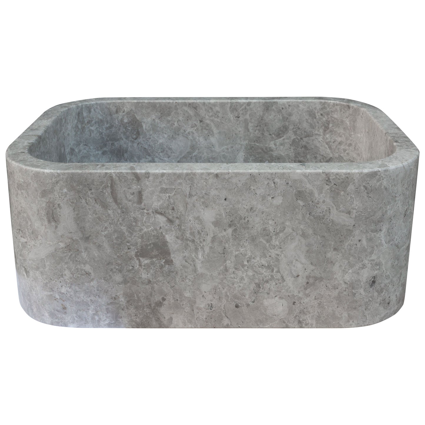 TCSC | Tundra Gray Marble Rectangular Wall-mount Bathroom Sink (W)12" (L)18" (H)7"