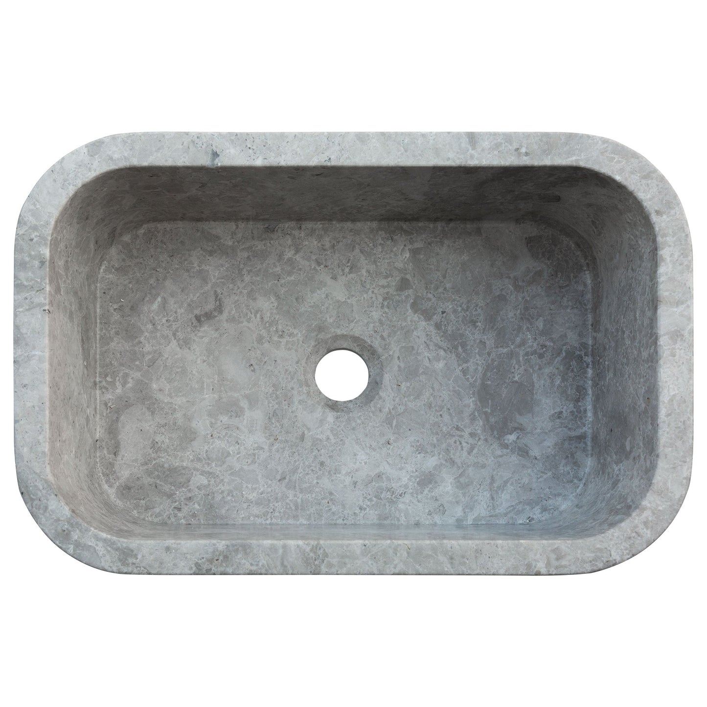 TCSC | Tundra Gray Marble Rectangular Wall-mount Bathroom Sink (W)12" (L)18" (H)7"