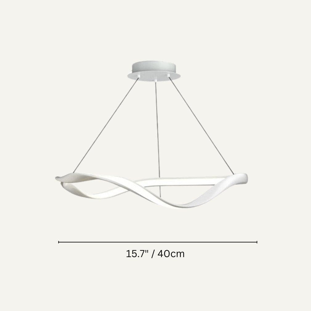 Residence Supply A - White - 1 Ring - 15.7" / 40cm - 28W / Warm White (3000K) Aaliyah Chandelier