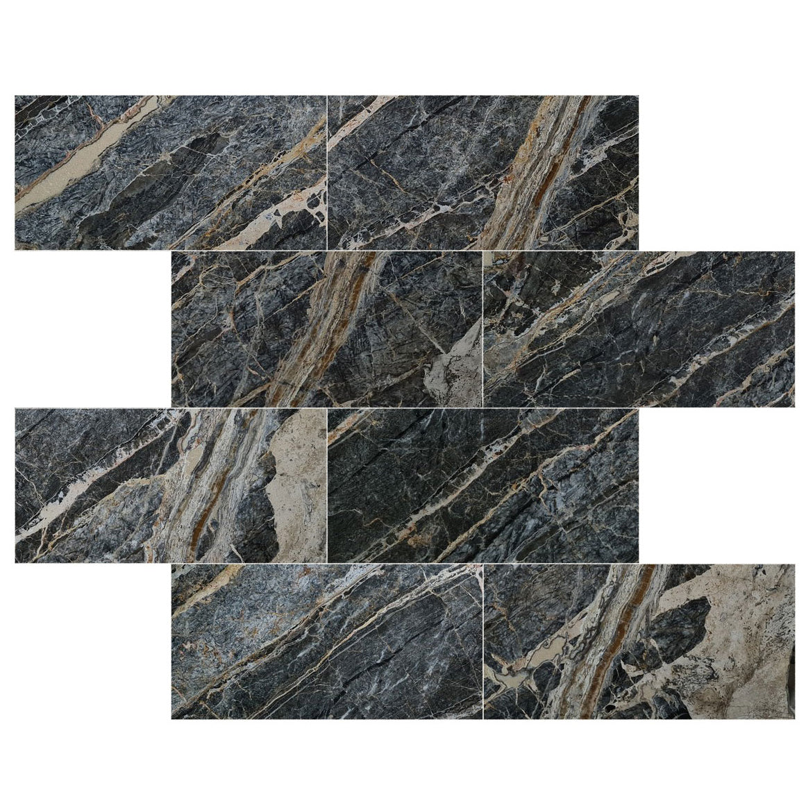 TCSC-Adriatic Black Exotic Marble Polished Floor and Wall Tile - Large Format - Livfloors Collection