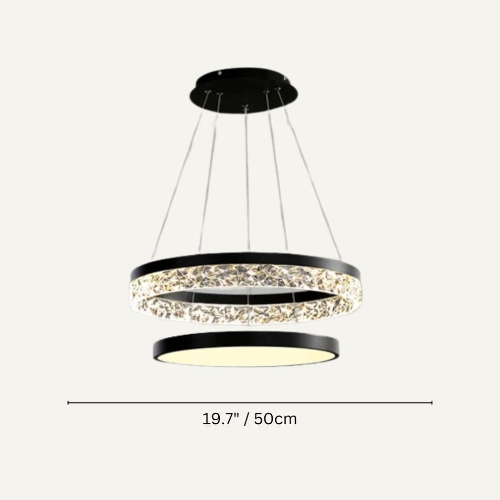 Residence Supply A - Black - 60W / Cool White - No Remote / 19.7" / 50cm Aegle Chandelier