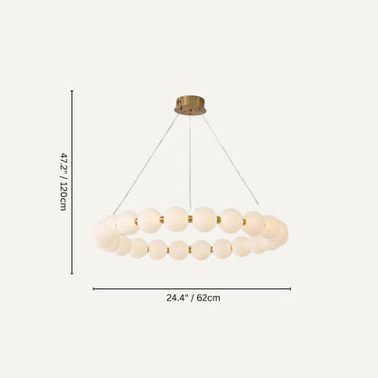 Residence Supply 1 Tier - Round - 24.4" / 62cm - 45W / Warm White - 3000K Agnes Chandelier