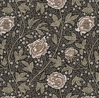 Loomwell Home Goods Dark / Sample 1 foot by 1 foot Agnes Wallpaper by Bear Bell