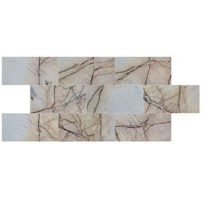 TCSC- Agora Gold White Exotic Marble Polished Floor and Wall Tile - Large Format - Livfloors Collection