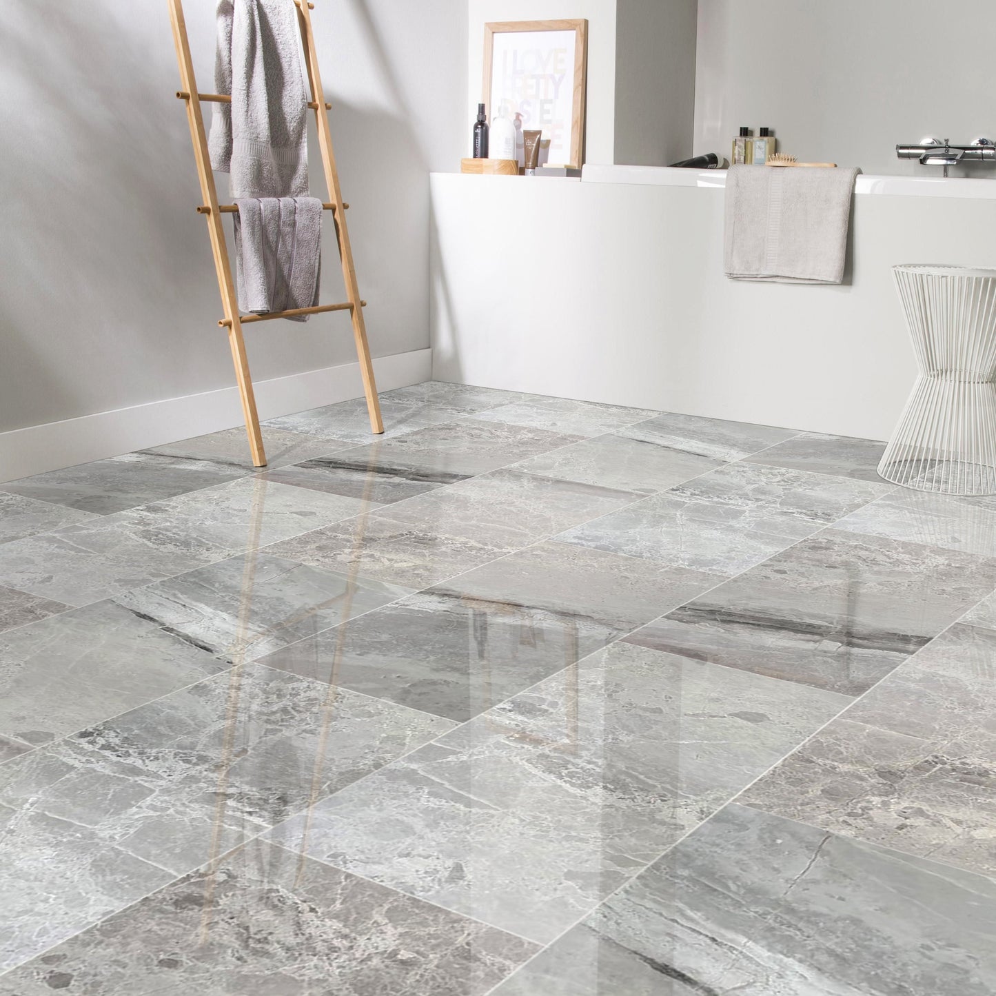 TCSC | Agora Royal Gray Marble Polished Floor and Wall Tile - Large Format - Livfloors Collection