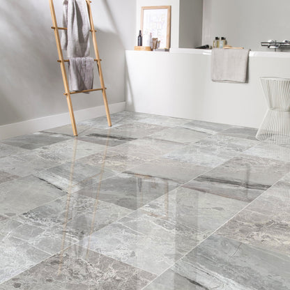 TCSC | Agora Royal Gray Marble Polished Floor and Wall Tile - Large Format - Livfloors Collection