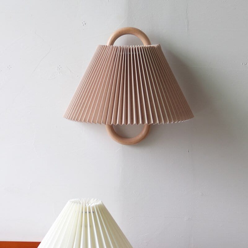 Residence Supply Pleated - Tea Pink / EU Plug / 13.4" x 11.8" / 34cm x 30cm Aine Wall Lamp