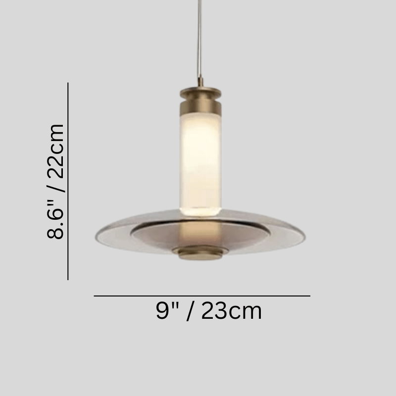 Residence Supply 8.6" x 9" / 22 x 23cm / 10W / Cognac / Warm Light 3000K Aleni Pendant Light