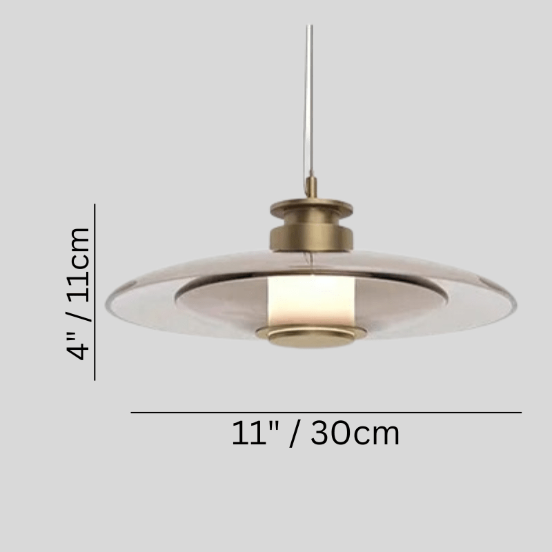 Residence Supply 4" x 11" / 11 x 30cm / 10W / Cognac / Warm Light 3000K Aleni Pendant Light