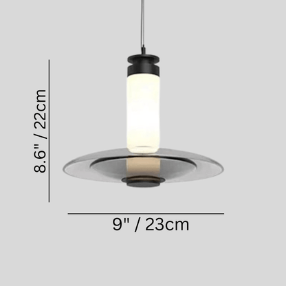 Residence Supply 8.6" x 9" / 22 x 23cm / 10W / Smokey Grey / Warm Light 3000K Aleni Pendant Light