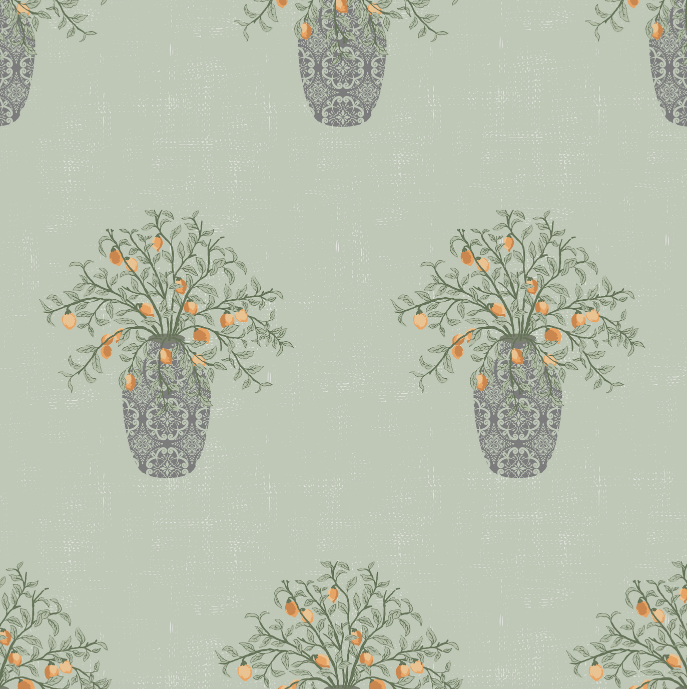 Loomwell Home Goods Light / Sample 1 foot by 1 foot Alessa Wallpaper by The Bright Leaf Design